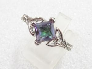 色石　指輪(17.5号)